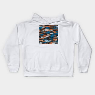 Chocolate Blue Silver Camouflage Kids Hoodie